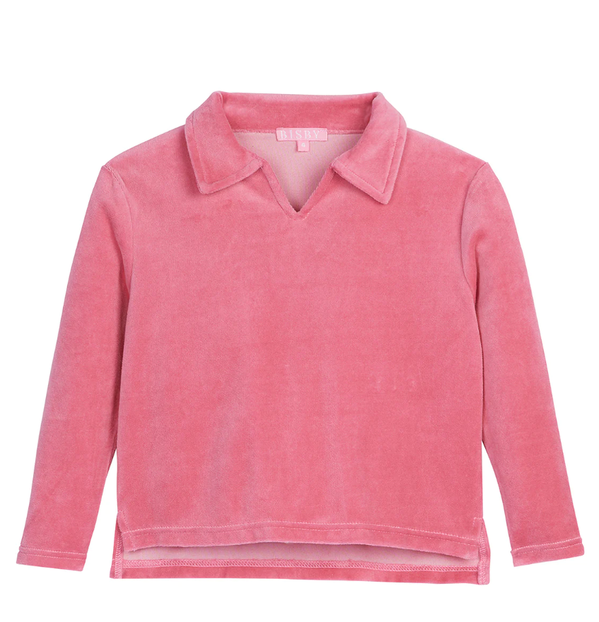 Polo Pullover - Rose Velour