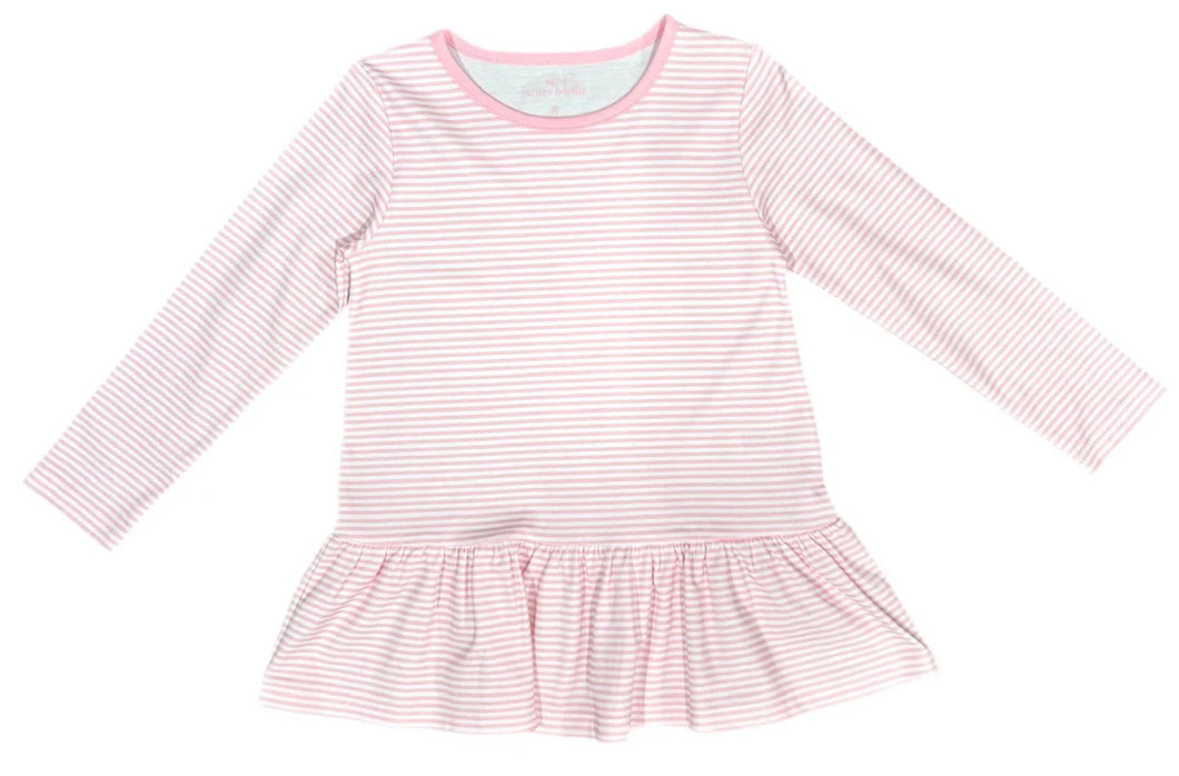 Peggie Peplum Stripe Knit Top