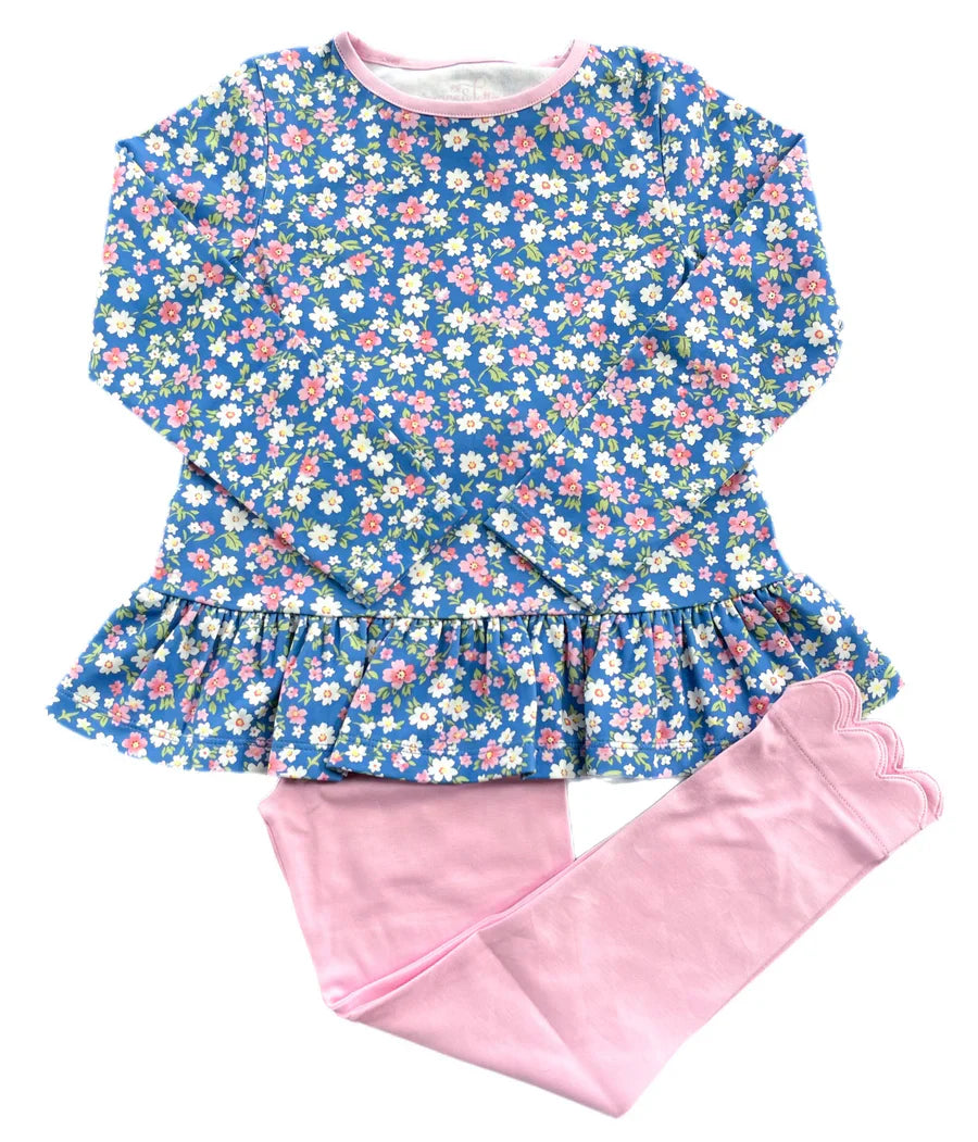 Peggy Peplum Legging Set- Fall Floral