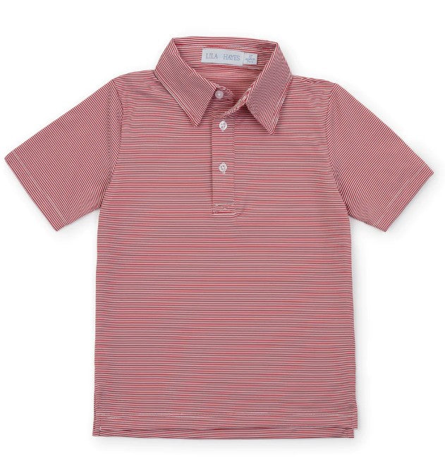 Griffin Performance Polo - Red/White Stripe
