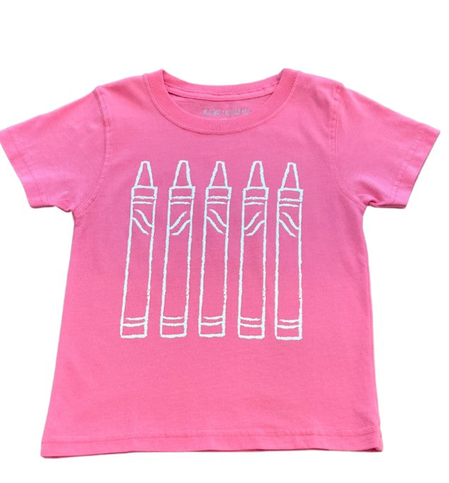 Short Sleeve - Pink Crayon