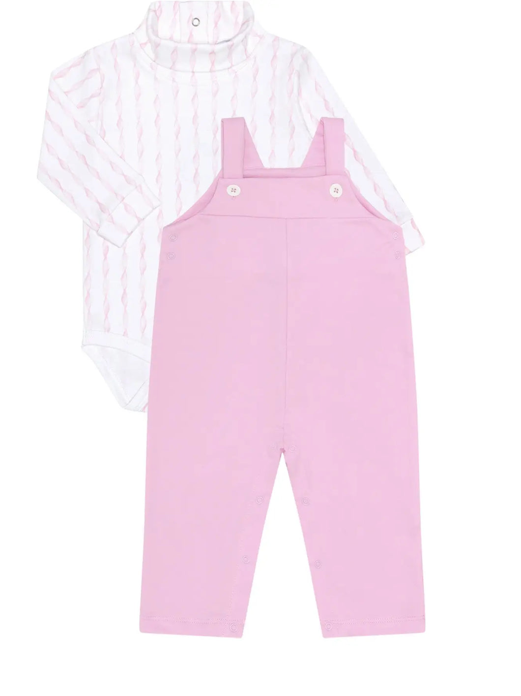 Pink Twirl Overall Set