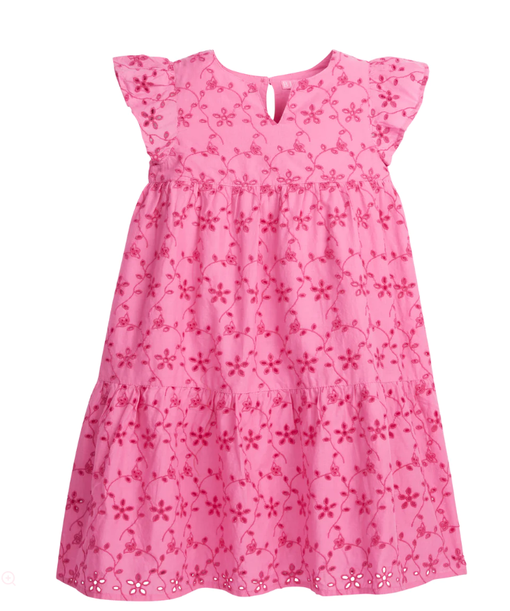 Positano Dress - Pink Eyelet