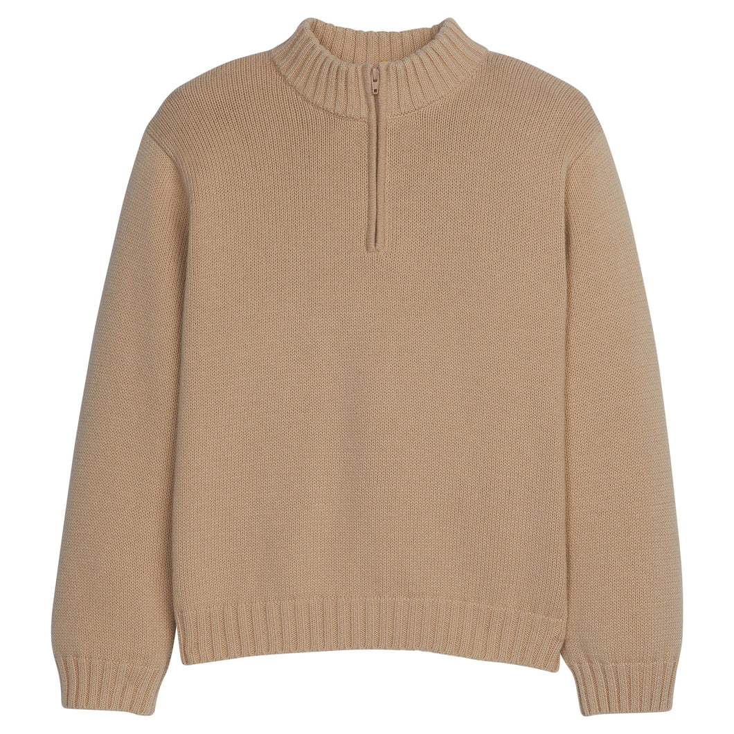 Quarter Zip Sweater- Chesnut