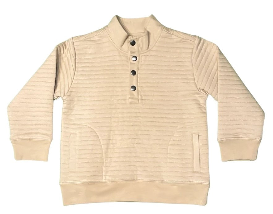 Lanier Quilted Pullover - Sand