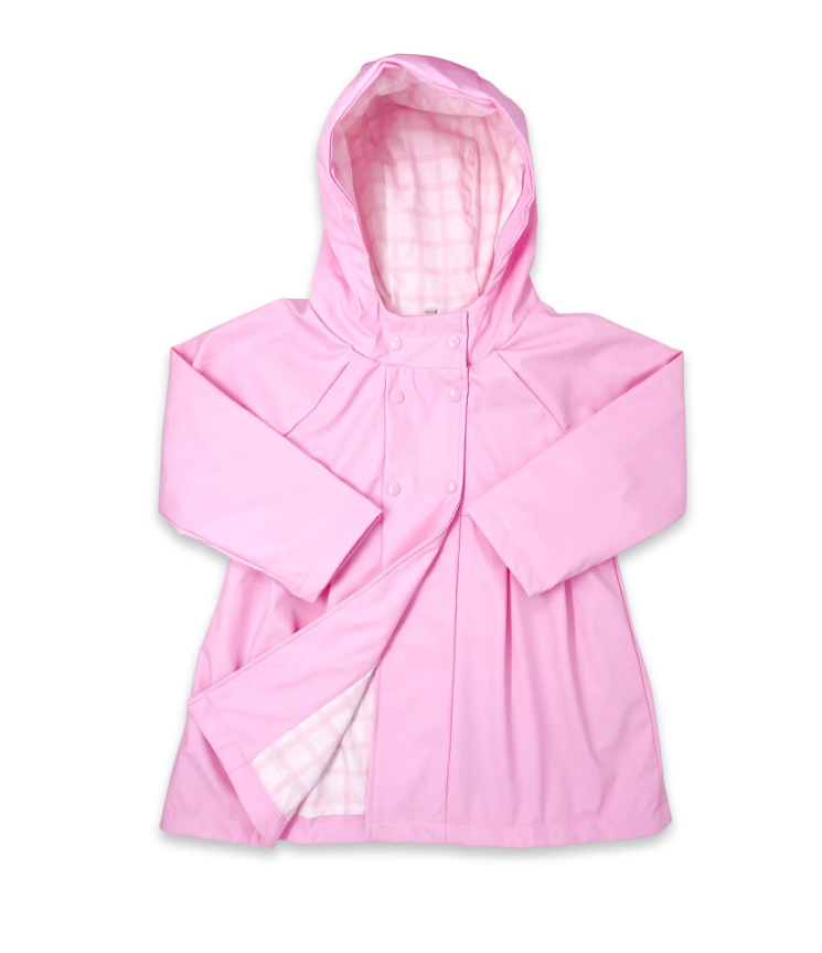 Rainy Day Raincoat - Pink, Wilmington Pink Windowpane