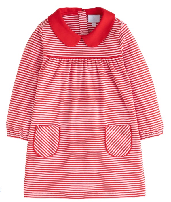 Evelyn Dress - Red Stripe
