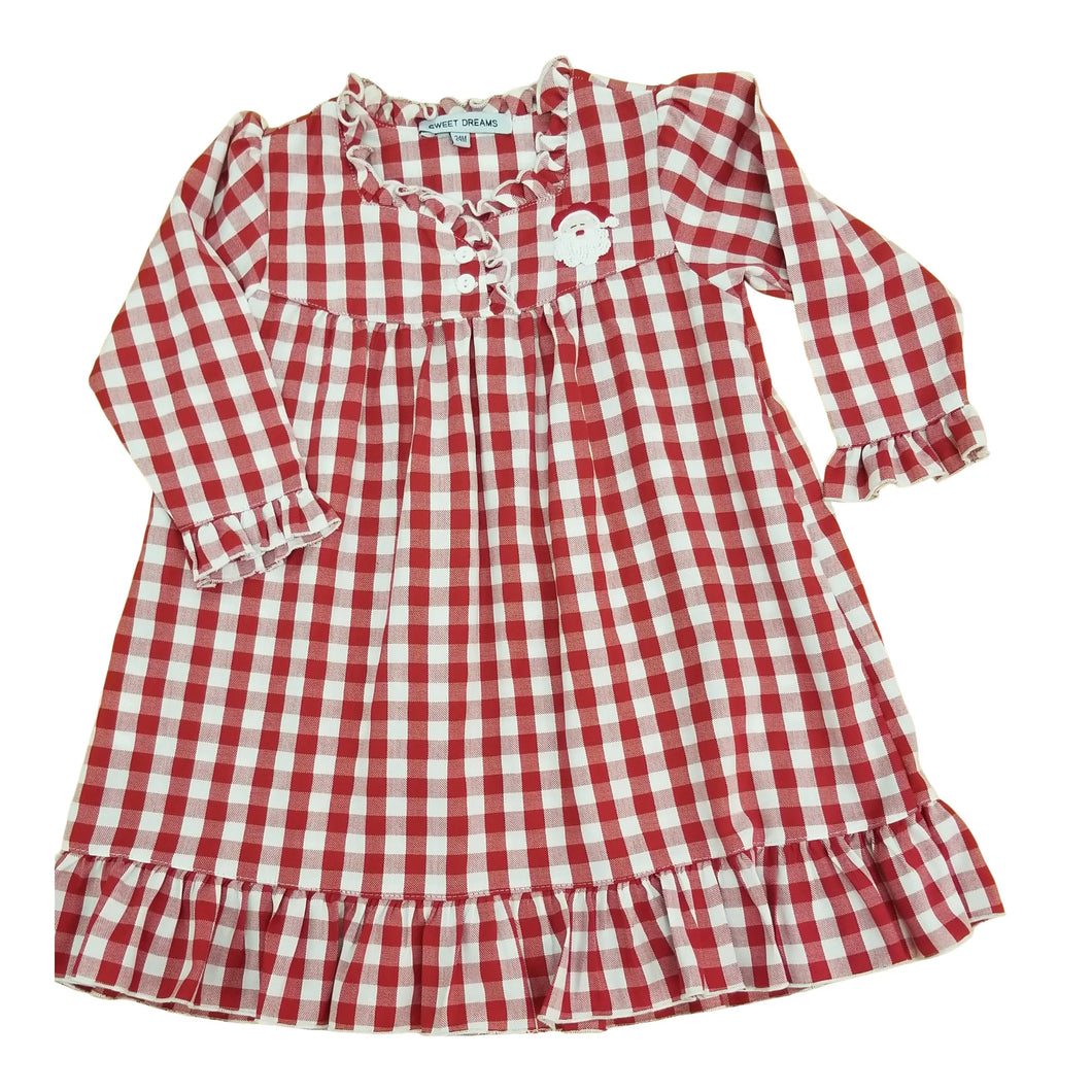 Red Gingham Santa Gown