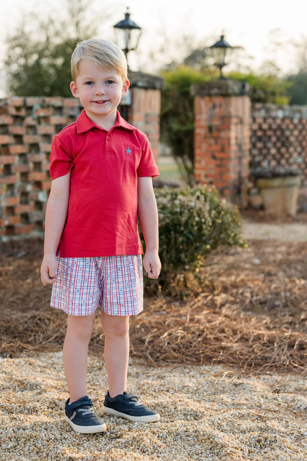 Red Polo w/ Blue Star