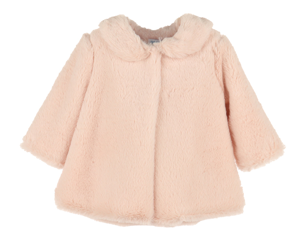Cozy Fuzzy Long Coat- Rose