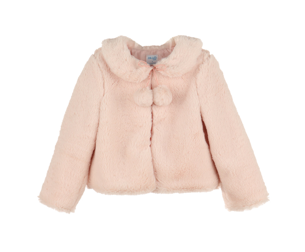 Cozy Fuzzy Coat- Rose