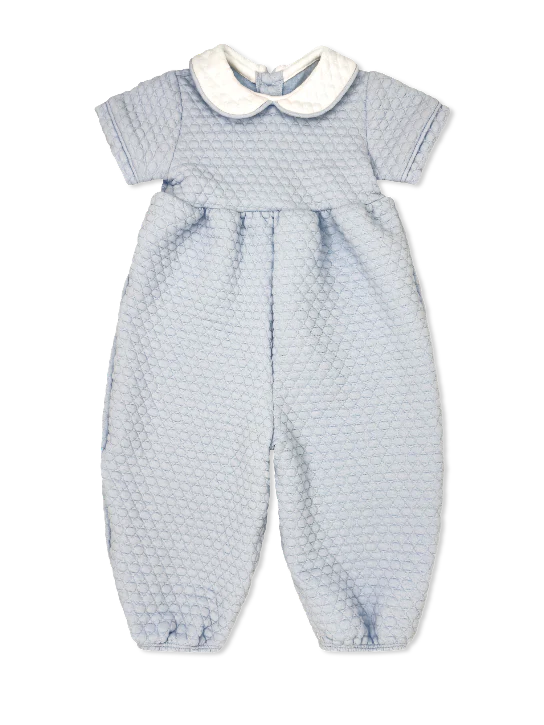Rover Romper- Blue Quilted
