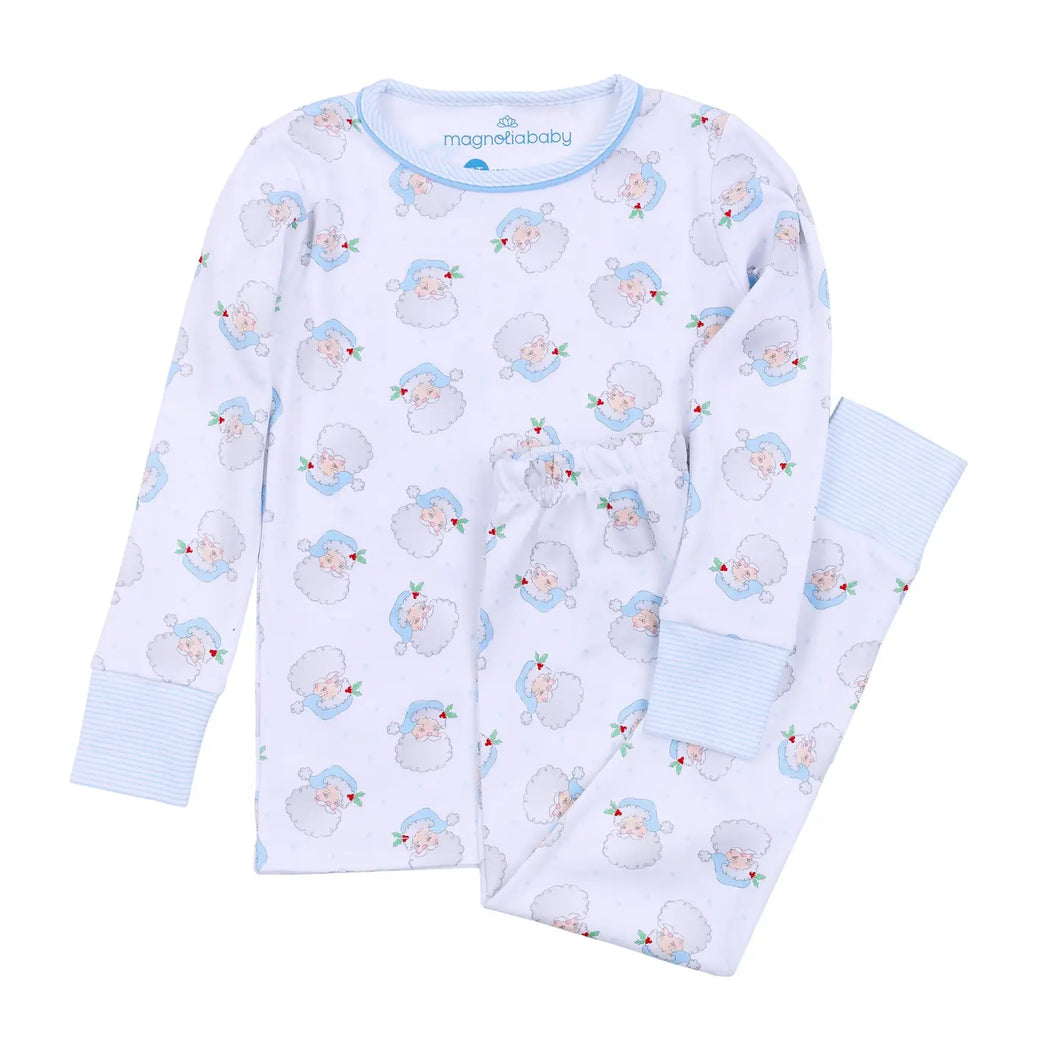 Santa Baby Long Pajamas- Blue