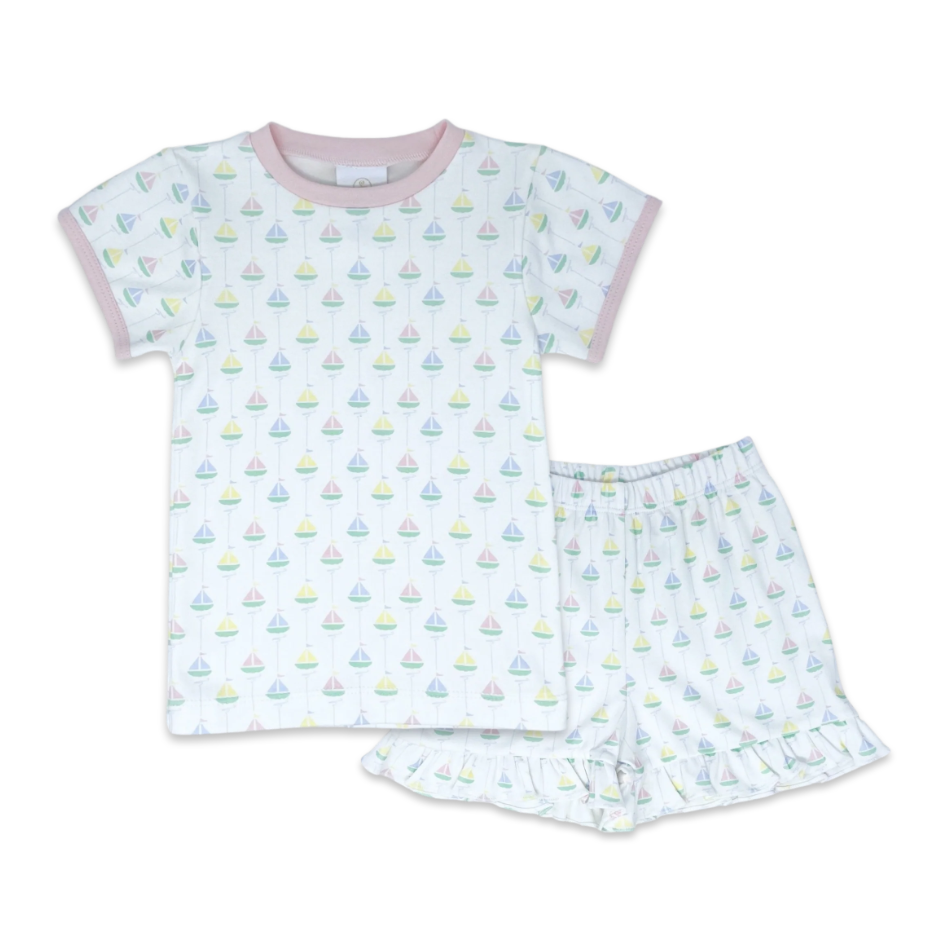 Lily Short Set - Seaside Sailboat