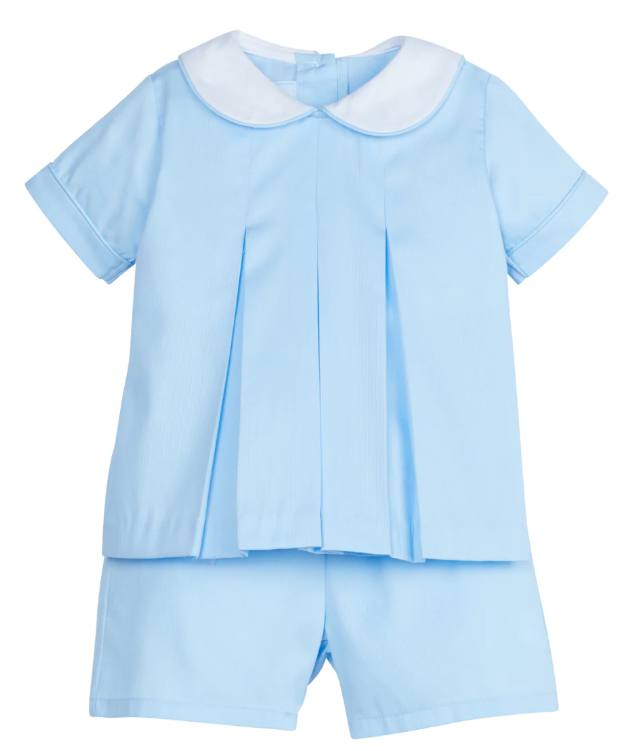 Nicholas Short Set - Light Blue Pique