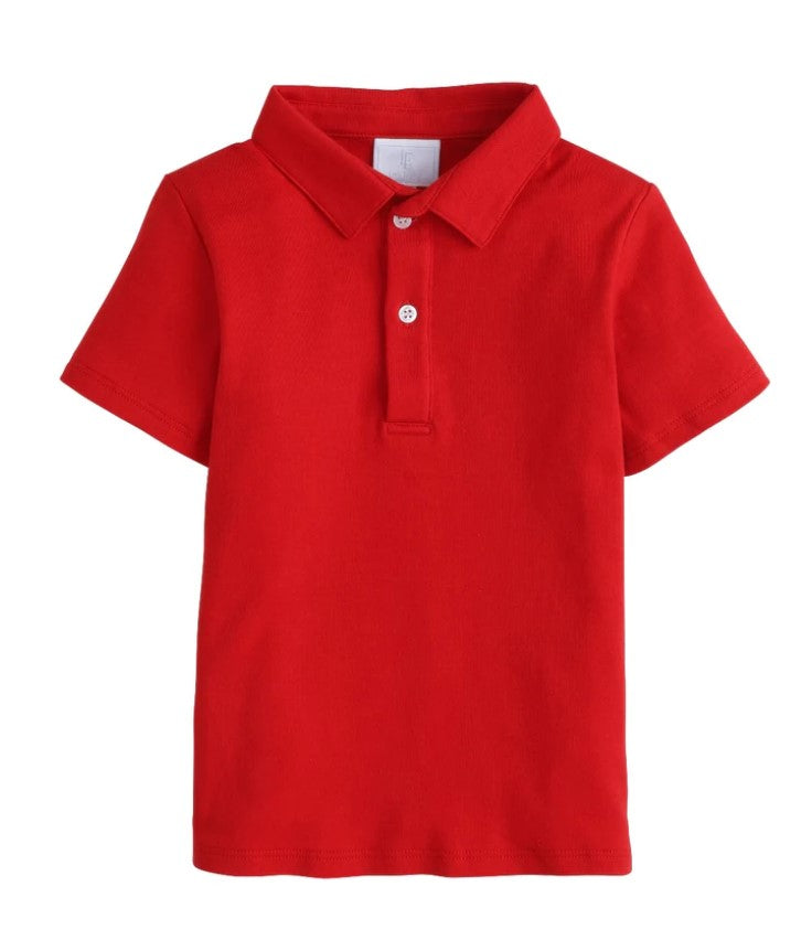 Short Sleeve Solid Polo - Red