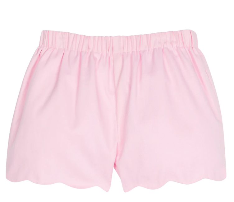 Scallop Shorts - Pink Twill