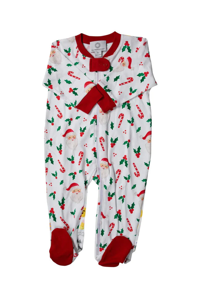 St. NIck Zipper Footie