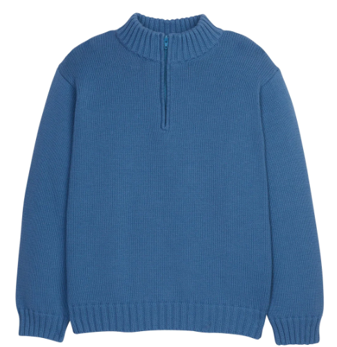 Quarter Zip - Stormy Blue