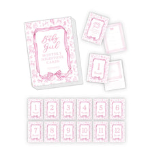 Load image into Gallery viewer, Handpainted Toille Pattern Milestone Cards
