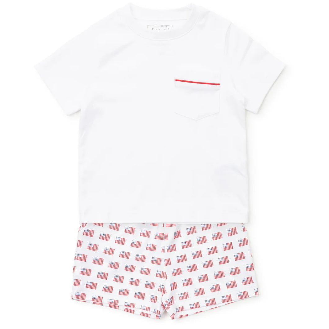 Walker Boys Short Set- American Flag