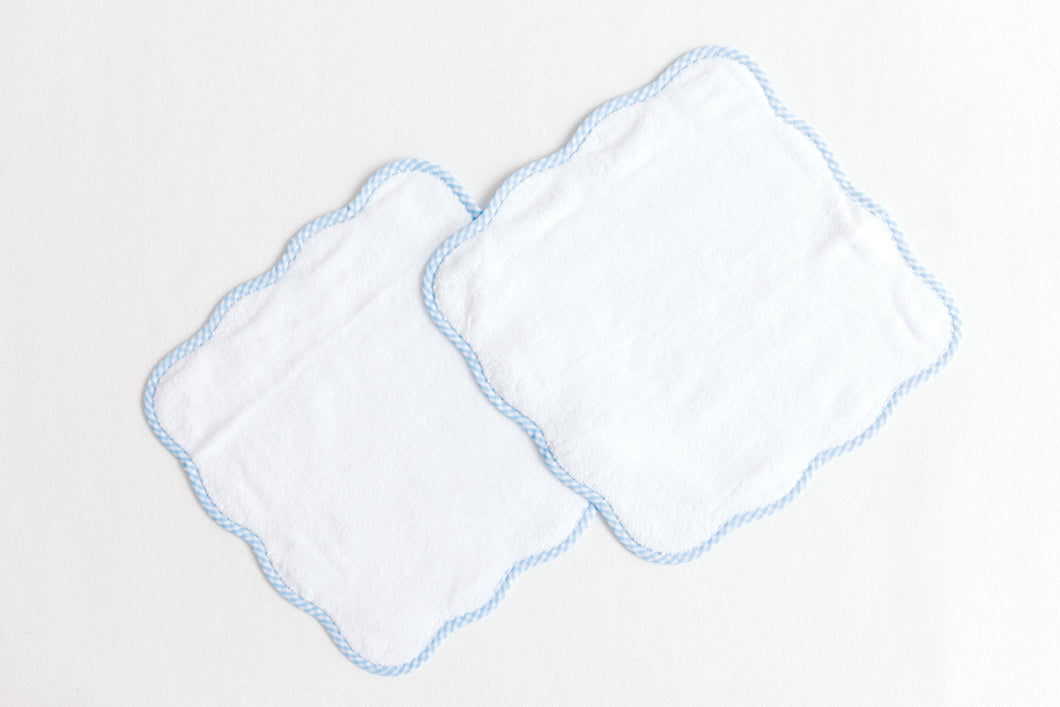 Wash Cloth set- Blue Gingham