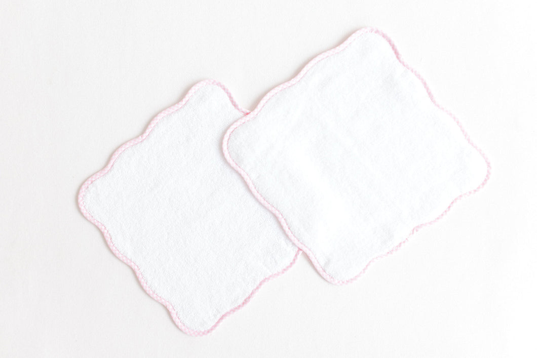 Wash Cloth set- Pink Gingham