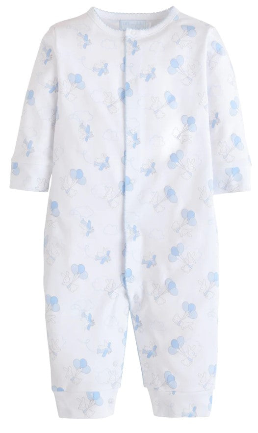 Printed Romper - Flying Bunnies (Pink or Blue)