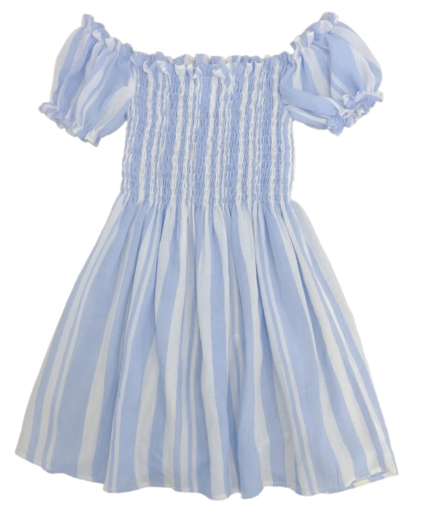 Caroline Dress - Blue Stripe