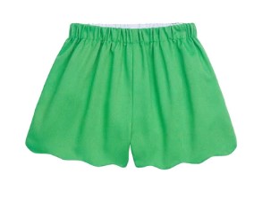 Scallop Short - Green Twill