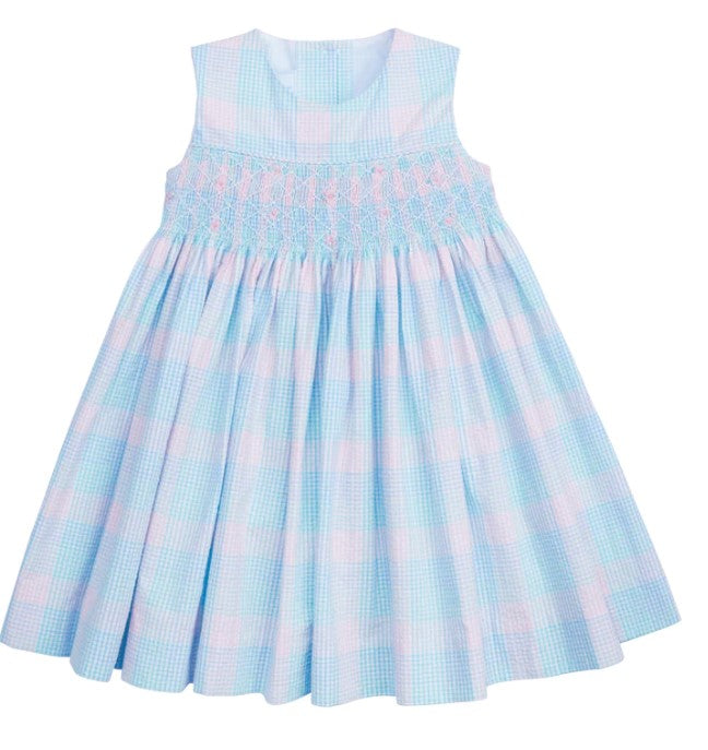 Smocked Hollis Dress - Palm Beach Plaid