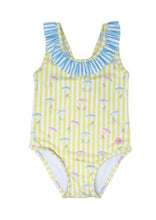 Load image into Gallery viewer, Sarah Swimsuit - Umbrella / Blue Stripe
