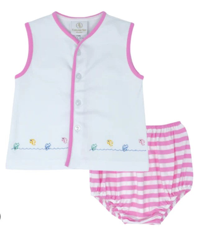 Caldwell Diaper Set - Fish (Pink or Blue)