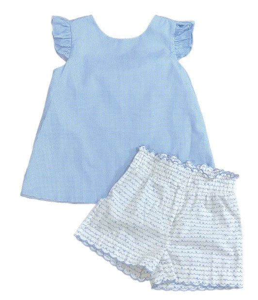 Isabella Blue Bow Print Short Set