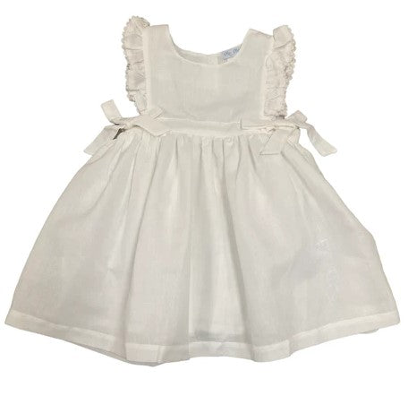Bella Linen Dress - White